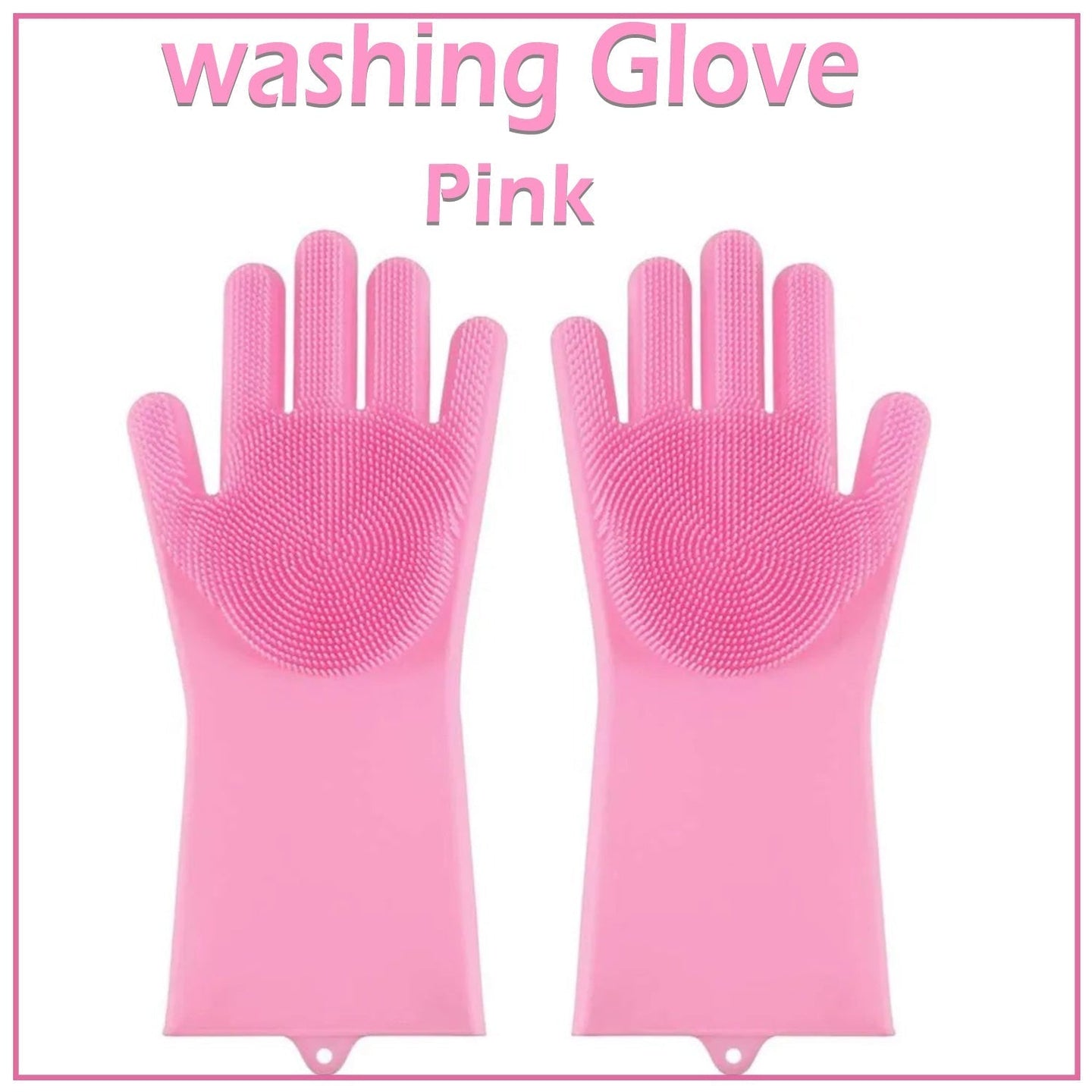 Reusable Magic Dish Washing Silicone Gloves With Scrubber | Dishwashing Gloves